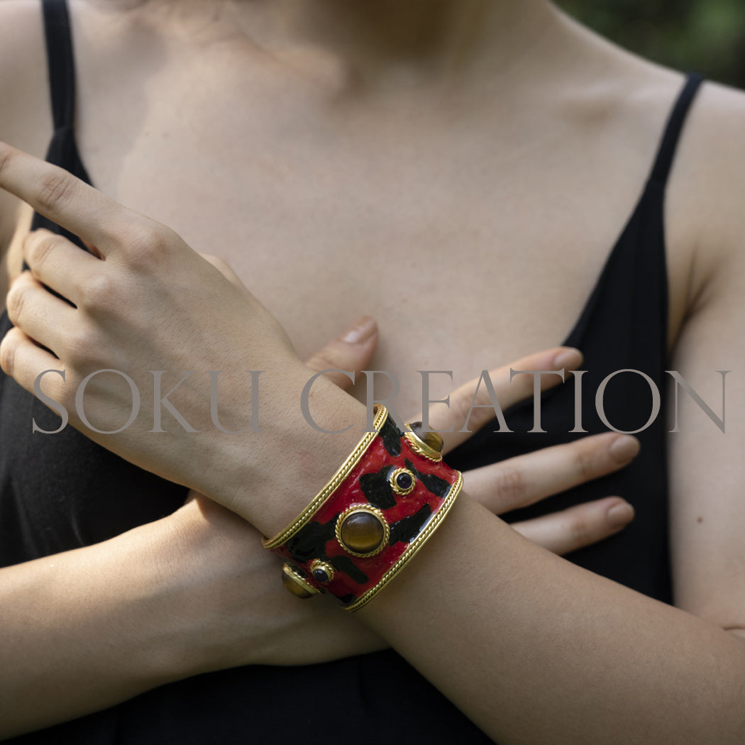 Enamel Designer Gemstone Jewelry Set