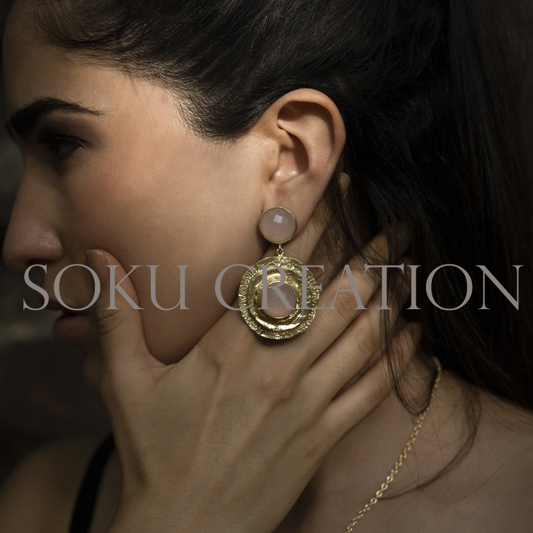 Gold Plated Pendant Necklace Earring and Ring SKU7348