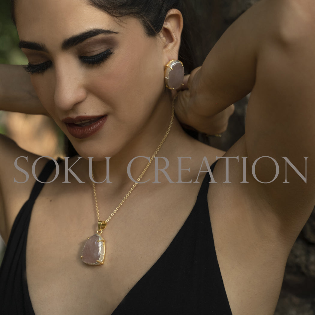 Gold plated Designer Gemstone Jewelry Set