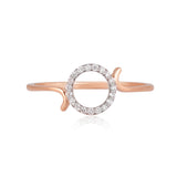 92.5 Sterling Silver gold plated zirconia ring