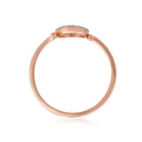 92.5 Sterling Silver gold plated zirconia ring