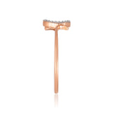 92.5 Sterling Silver gold plated zirconia ring