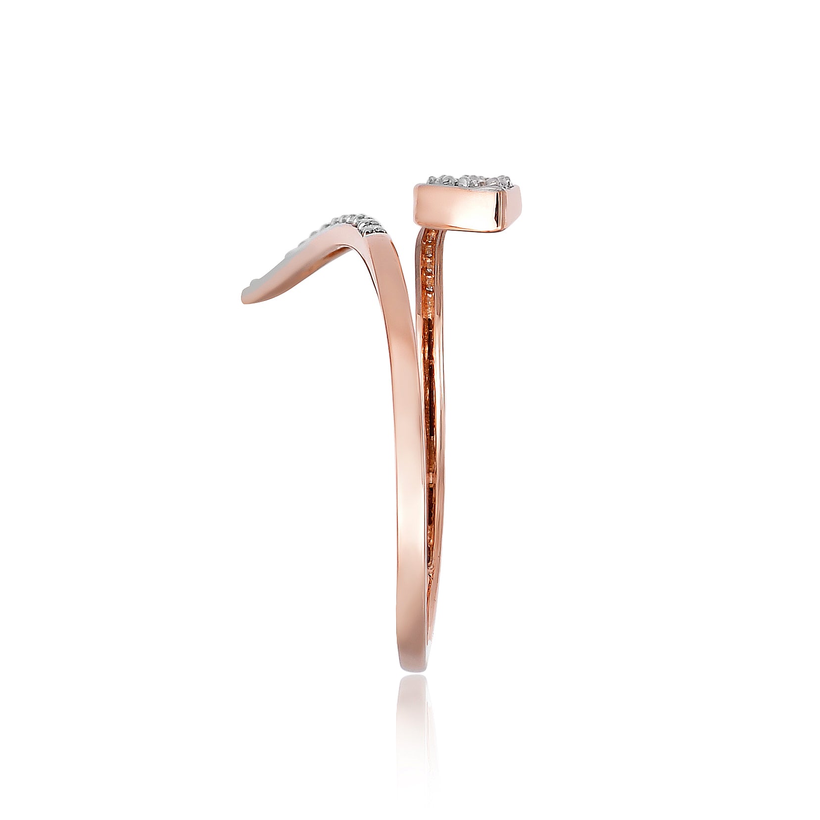 92.5 Sterling Silver gold plated zirconia ring