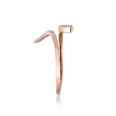 92.5 Sterling Silver gold plated zirconia ring