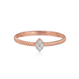 92.5 Sterling Silver gold plated zirconia ring
