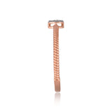 92.5 Sterling Silver gold plated zirconia ring