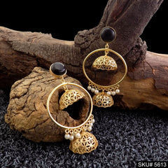 Gold plated Statement Drop & Dangle Earring SKU5613