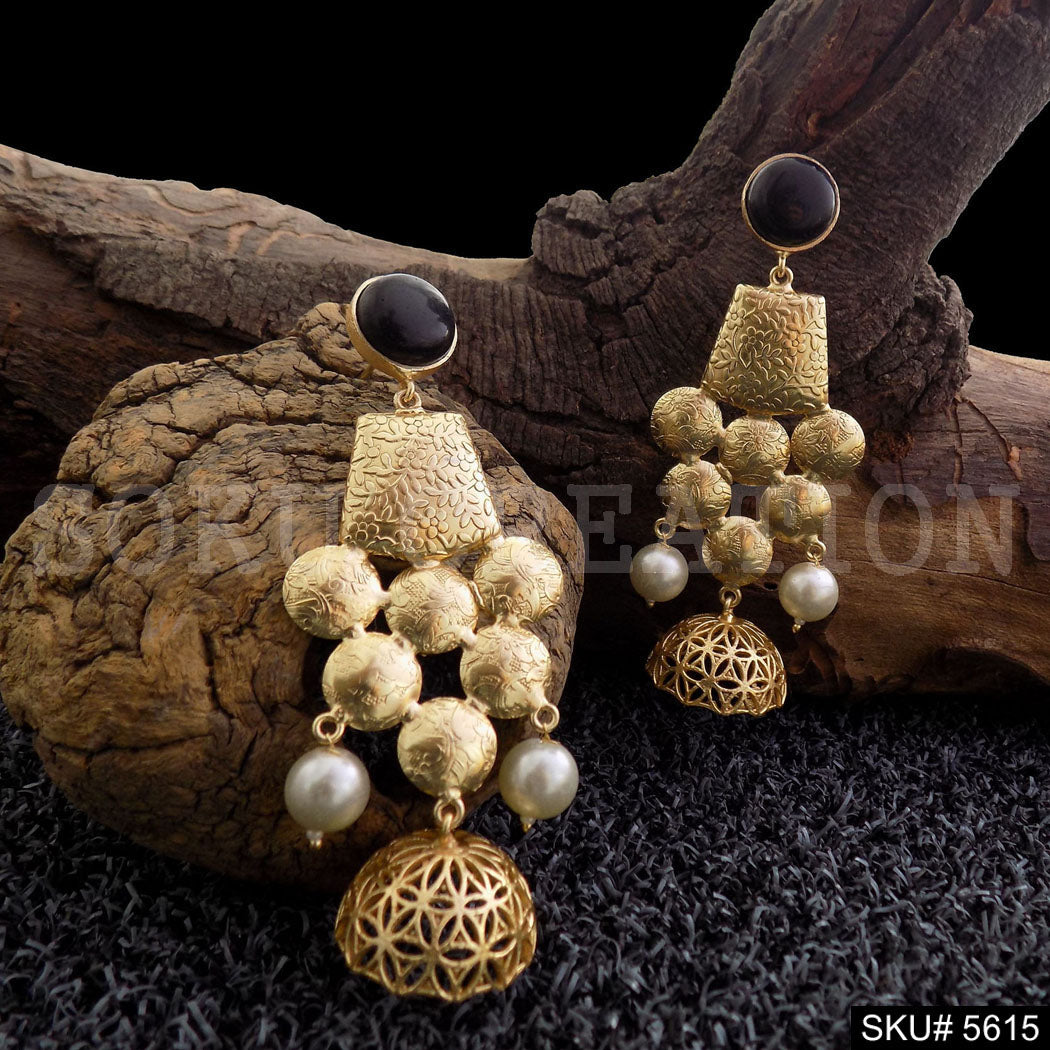 Gold plated Statement Drop & Dangle Earring SKU5615