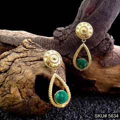 Gold plated Statement Drop & Dangle Drop Design Earring SKU5634