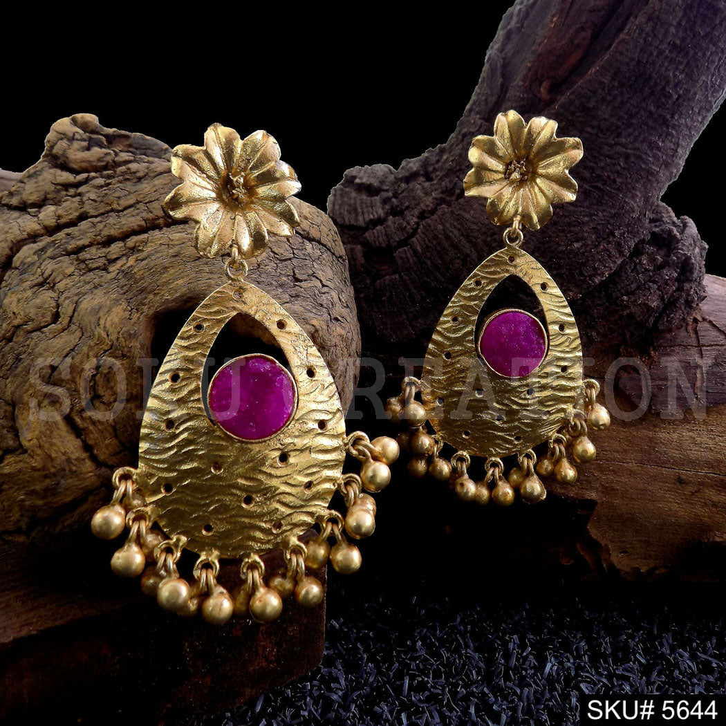 Gold plated Statement Drop & Dangle Earring SKU5644