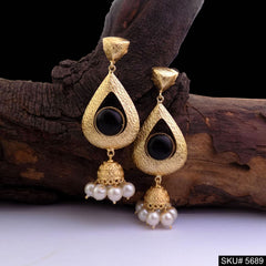 Gold plated Statement Style Drop & Dangle Jhumki Earring SKU5689