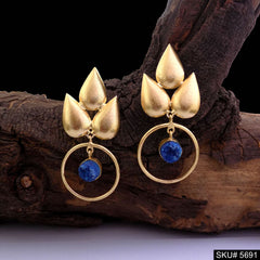 Gold plated Statement Style Drop & Dangle Earring SKU5691