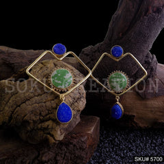 Gold plated Handmade Statement Drop & Dangle Earring SKU5700