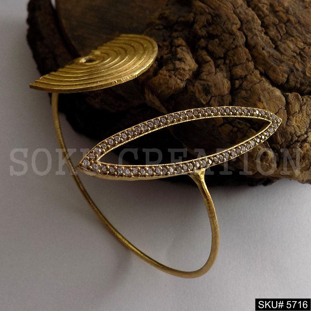 Gold Plated Statement Designer  Cuff SKU5716