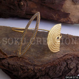 Gold Plated Statement Designer  Cuff SKU5716