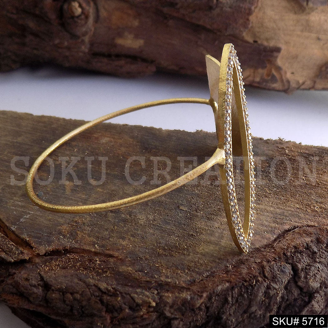 Gold Plated Statement Designer  Cuff SKU5716