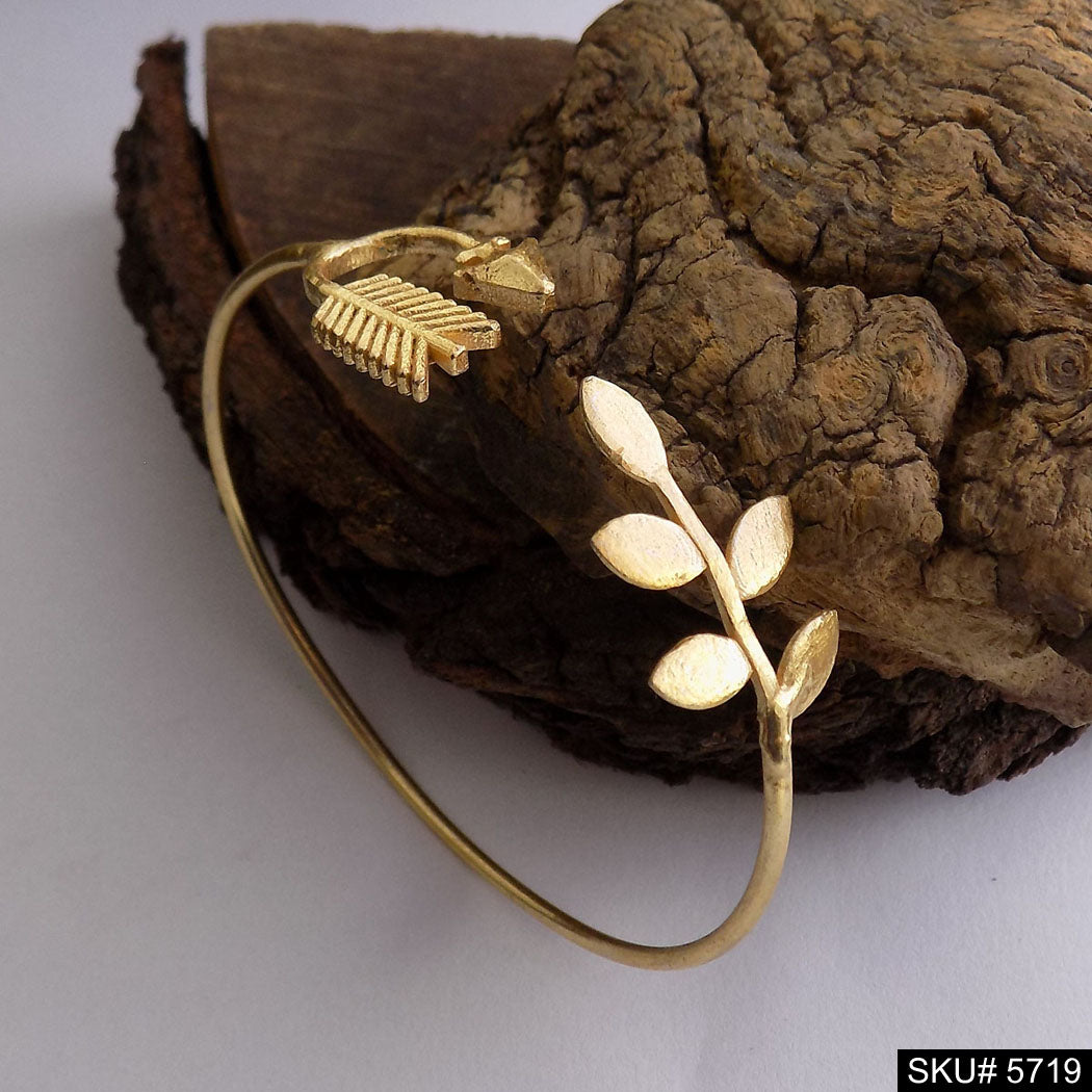 Gold Plated Statement Unique Designer Cuff SKU5719