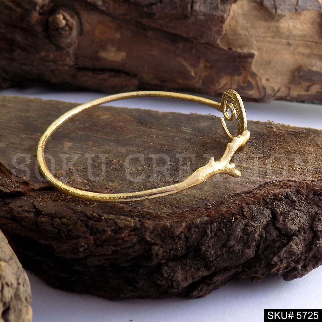 Gold Plated Spiral Statement Unique Designer Cuff SKU5725