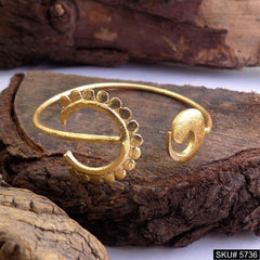 Gold Plated Unique Spiral and Statement Designer  Cuff SKU5736