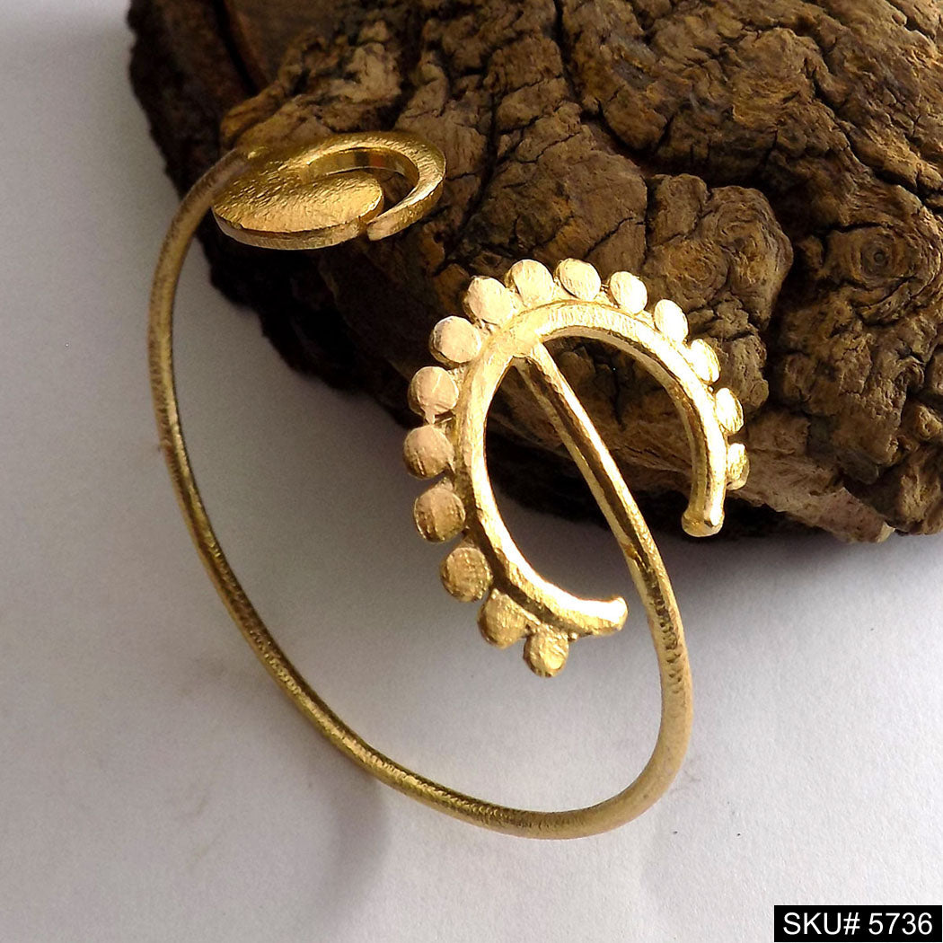 Gold Plated Unique Spiral and Statement Designer  Cuff SKU5736