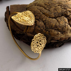 Gold Plated Unique Statement Designer  Cuff SKU5737