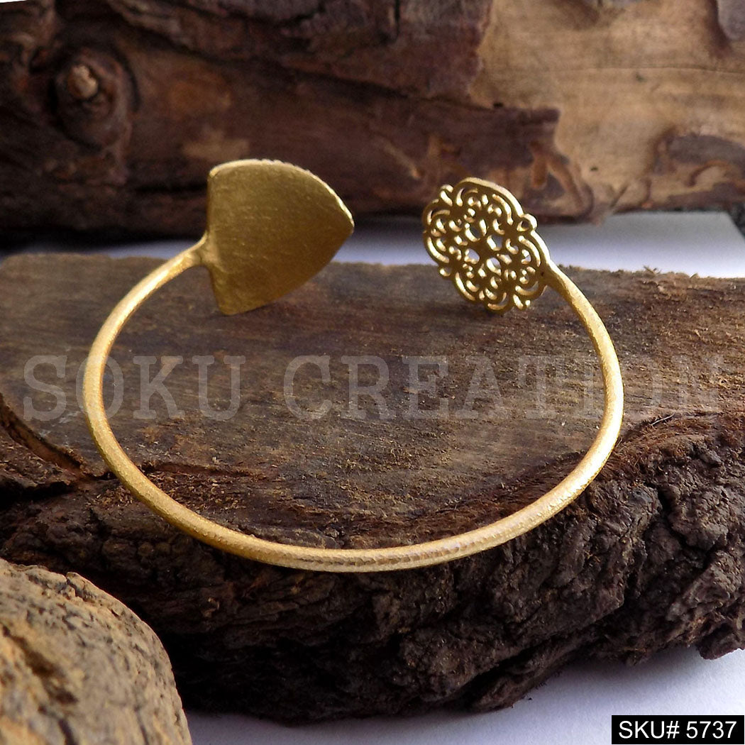 Gold Plated Unique Statement Designer  Cuff SKU5737
