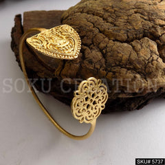 Gold Plated Unique Statement Designer  Cuff SKU5737
