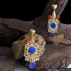 Gold plated Handmade Statement Drop and Dangle Earring SKU5748
