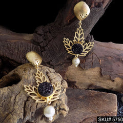 Gold plated Handmade Statement Drop and Dangle Earring SKU5750