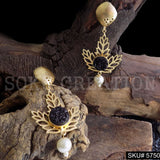 Gold plated Handmade Statement Drop and Dangle Earring SKU5750