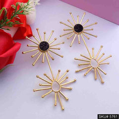 Gold plated Designer Statement Moon light Long Stud Earring SKU5761