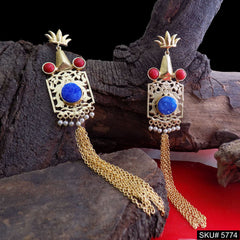 Gold plated Handmade Designer Multi Long Chain Drop and Dangle Earring SKU5774