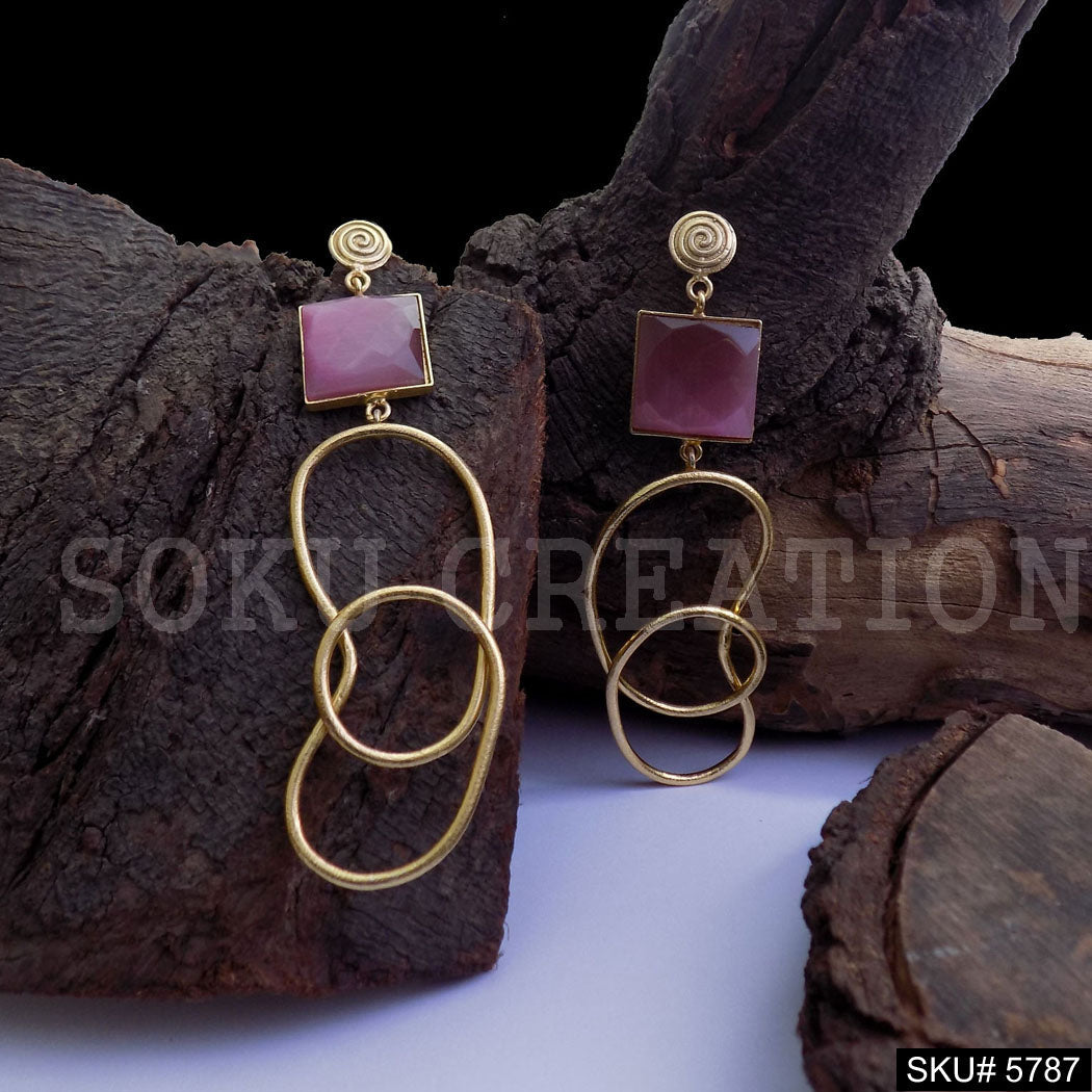 Gold plated Handmade Designer Drop and Dangle Earring SKU5787