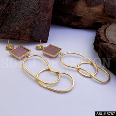 Gold plated Handmade Designer Drop and Dangle Earring SKU5787