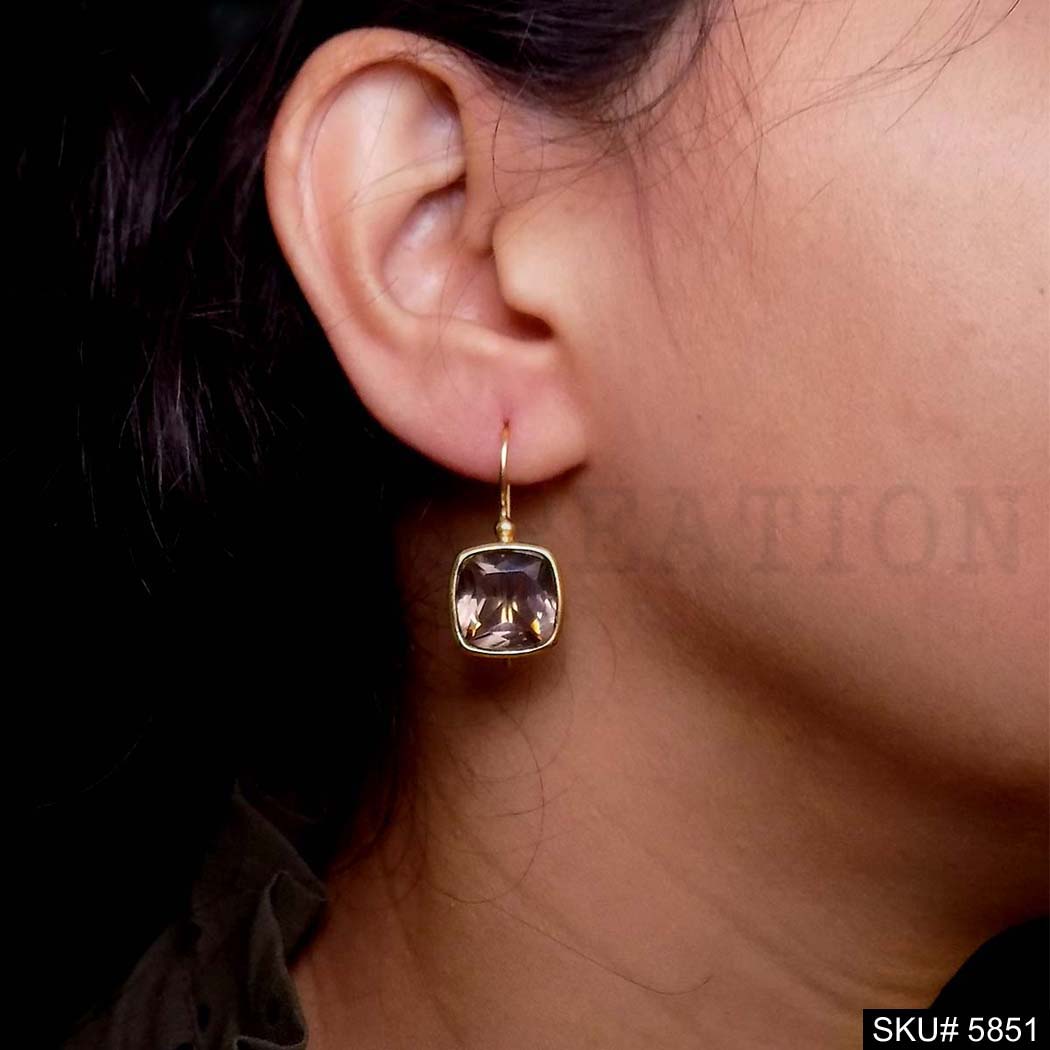 Gold plated Handmade Designer Ear Wire Earring SKU5851
