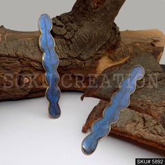 Gold plated Designer Long Stud Earring SKU5892