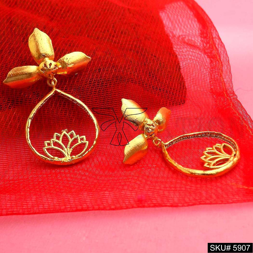 Gold plated Designer Handmade Drop and Dangle Earring SKU5907
