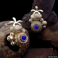 Gold plated Designer Statement Big Stud Earring SKU5919