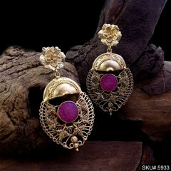 Gold plated Designer Drop and Dangle Earring SKU5933