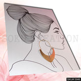 Gold plated Designer Hammered Statement Big Hoops Earring SKU5946