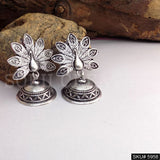 Silver plated Designer Peacock Jhumki Earring SKU5958