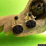 Gold plated Designer Handmade Big Stud Earring SKU5965