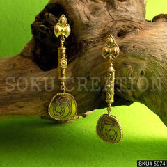 Gold plated Designer Handmade Drop and Dangle Earring SKU5974