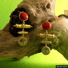 Gold plated Designer Handmade Drop and Dangle Earring SKU5978