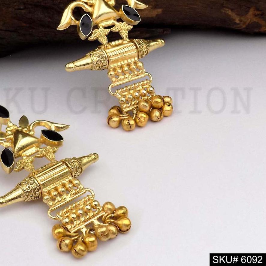 Gold plated Designer Antique Drop and Dangle Earring SKU6092