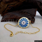 A Big Evil Eye Protective Bracelet in Gold Plated SKU6104