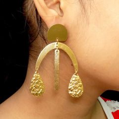 Gold plated Statement Style Drop and Dangle Earring SKU6140