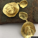 18K Gold Plated Texture Earring SOKU# 6264