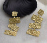 18K Gold Plated Texture Earring SOKU# 6636