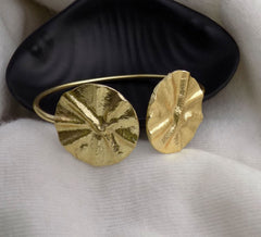 18K Gold Plated Cuff Bangle SOKU# 6656